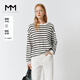 麥檬MM/進(jìn)店B囤寬松針織條紋T恤百搭休閑25春新品5G1931081 白色-預售[4月3日]發(fā) 5G7931081 M （105-125斤）