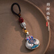 羅泰老銀匠9999足銀琺瑯福袋鑰匙扣吊墜男女士款國(guó)風(fēng)錦鯉汽車掛件 錦鯉福袋鑰匙扣