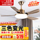 鉆石牌（DIAMOND）吊扇燈風(fēng)扇燈客廳大風(fēng)量餐廳帶燈吊扇中式復古簡(jiǎn)約LED照明遙控一體風(fēng)扇 5319-52寸刀葉古銅色雙控