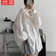緋垚襯衫女白色長袖防曬夏薄款寬松慵懶風(fēng)外套百搭外穿中長款上衣 【白色】 L