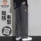 大嘴猴（paul frank）牛仔褲男夏季休閑褲男士寬松直筒闊腿褲子男褲 黑色 XL