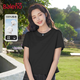 班尼路（Baleno）100%純棉短袖T恤女2025年夏季寬松短款小個(gè)子時(shí)尚百搭休閑款上衣