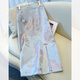 新中式國(guó)風(fēng)提花a字半身裙女夏季2025新款刺繡開(kāi)叉直筒中長(zhǎng)包臀裙 藍(lán)色 XL (29) 建議110-120斤