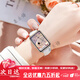 華為（HUAWEI）女神禮物手表女士款Watch fit智能穿戴運動(dòng)心率睡眠2代可藍牙通話(huà)門(mén)禁NFC防水97種運動(dòng)模式 月光白【含白色真皮表帶】曬單玫瑰金鋼表帶