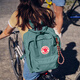 FJALLRAVEN北極狐雙肩包女休閑大容量背包男書包23510-664霜綠色16L夏季出游