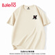 班尼路（Baleno）純棉短袖男夏季潮牌美式卡通簡(jiǎn)約男士半袖t恤情侶款百搭寬松衣服