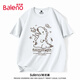班尼路（Baleno）短袖男夏季學(xué)生卡通潮流百搭純棉t恤吸汗重磅透氣運(yùn)動(dòng)五分袖汗衫