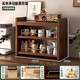 樸素物語(yǔ)實(shí)木杯架置物架桌面收納杯架水杯架茶水架客廳杯子架子柜子茶水柜 全實(shí)木-三層黑胡桃色40*15*40cm