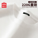 名創(chuàng)優(yōu)品（MINISO）華夫格長袖t恤男220G重磅圓領(lǐng)春秋季耐磨抗皺打底衫 白 L 