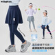 moonkids女童運動(dòng)褲秋裝兒童速干假兩件訓練跑步褲子大童2025新款瑜伽褲裙 2185藏青色裙褲 120 cm
