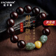 法卡曼（FACAMAN）高品質(zhì)正宗小葉紫檀手串男士文玩高密高料轉(zhuǎn)運(yùn)佛珠保平安手把件女 和田玉雙貔貅小葉紫檀手串16mm 品牌精美禮盒