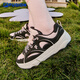 FILA FUSION斐樂潮牌WINDROUND DX專業(yè)滑板鞋女2025春新款舞板鞋 黑舞鞋/雪白-TS 37.5