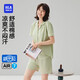 海瀾之家【最呼吸-Air7】睡衣女士翻領(lǐng)開衫棉質(zhì)可外穿短袖短褲家居服套裝