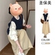 圣保美小香風(fēng)連衣裙春秋季女裝2025新款小個(gè)子穿搭配馬甲半身長裙子套裝 三件套【馬甲+襯衫+半身裙】 L 碼