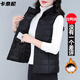 羽絨服馬甲輕薄女款春季冬外穿背心外套女士馬夾保暖坎肩 黑色 L （100-115斤）