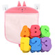 36片兒童寶寶洗澡趣味認知漂浮字母數字泡沫貼貼墻嬰兒戲水玩具 字母數字36片裝+粉色收納袋