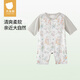 貝肽斯嬰兒衣服夏季薄款連體衣七分袖空調服寶寶哈衣新生兒爬服