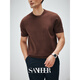 SANHEER【極簡(jiǎn)主義】高端120S長(cháng)絨棉織造 夏季男士圓領(lǐng)短袖T恤衫 DAT990 紅褐色 2XL /54