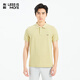 利郎輕時(shí)尚男裝【涼感珠地棉】POLO衫男撞色LOGO刺繡針織短袖Q5XTX809 干草黃 3XL (185)