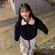 派吉鯊美式復古短款棉服女2025年新款冬季面包服加厚棉襖小個(gè)子保暖棉衣 藏青色 L 【120-140斤內】