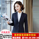 古緹琪西服套裝女秋冬新品氣質(zhì)工作服時(shí)尚職業(yè)裝女裝套裝正裝女修身工裝 藏藍(lán)西服+褲子 XXL