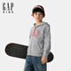 GAP【大小童同款】男女童2025春季新款logo連帽衛(wèi)衣兒童裝687286