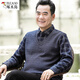 啄木鳥(niǎo)中年爸爸裝上衣男假兩件休閑長(cháng)袖t恤男加絨加厚毛衣中老年男裝 方格灰色秋款 XL （體重121-140斤）
