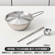 沃德百惠（WORTHBUY）304不銹鋼泡面碗家用帶手柄拌飯碗帶蓋嗦粉專(zhuān)用碗水果沙拉碗湯碗 【單耳碗】19CM本色碗+蓋子+筷勺