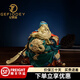 紀梵蒂 GEFIODEY黃銅關公擺件銅關羽擺件關二爺武財神家居裝飾工藝品開業(yè)供奉禮品 銅彩繪威震關公