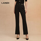 藍(lán)地（LANDI）赫本風(fēng)優(yōu)雅通勤西裝外套西服一?？坌奚鞳L女2025春新品 石墨黑褲子 XL