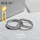 BOEAY小王子玫瑰情侶戒指女款足銀999純銀對(duì)戒鐘久久求婚戒指結(jié)婚表白 【免費(fèi)刻字】小王子與玫瑰花對(duì)戒