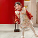 萌乎鹿萌萌 漢服女童秋冬加厚中式旗袍拜年服 旗袍裙紅色140