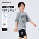 Converse【2件裝】匡威兒童T恤男童短袖兒童半袖純棉休閑圓領(lǐng)t恤兒童上衣 巖嶺灰+白色 150 /72 【建議身高140-152cm】