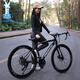 飛鴿（FLYING PIGEON）公路車自行車男女學(xué)生成人跑車變速公路賽單車競速賽車可改實心胎 黑色/30刀/輻條輪 700C 21速高配