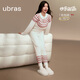 ubras虞書(shū)欣同款泡泡絨菱形紋提花本命年長(cháng)袖長(cháng)褲套裝男情侶款睡衣女 菱形紋提花-米白 【虞書(shū)欣同款】 M