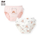 瑁恩·瑁愛(ài)（Mn·Mo）瑁恩瑁愛(ài)女童純棉面包褲兒童三角褲全棉泡泡內褲小童寶寶訓練褲 W09#淘氣公主 2條 110 建議27-34斤