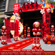 結婚禮kt板拱門(mén)室外大門(mén)口路引裝飾婚慶農村院子迎賓現場(chǎng)布置 【吾家有喜】大號KT板拱門(mén)套裝+