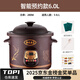 德國品質(zhì)原裝紫砂電燉鍋全自動(dòng)家用養生鍋寶寶熬煮粥鍋電燉盅電砂鍋煲湯鍋教師節禮物 黑紫砂(智能帶預約) 6L