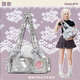 LOLA DESIGN「情人節禮物」蕾絲痛包 25年春夏新品絲帶痛吧唧谷子動(dòng)漫單肩 銀色緞面