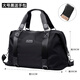 袋鼠輕便出差旅行包男手提行李包袋大容量旅游單肩背包健身包 黑色大號【送手包】