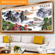 XMSJ升2024繡富春山居圖十字繡成品已繡好的出售手工機繡客廳掛畫(huà)的 升級(框后約200*90cm)100手工成
