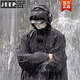 JEEP SPIRIT黑武士機能風(fēng)沖鋒衣男夏季薄款暴雨級防風(fēng)防水外套青年戶(hù)外登山服 8008 黑色 4XL 建議170-195斤