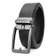 牛當家皮帶男自動(dòng)扣免打孔仿針扣腰帶真皮頭層牛皮潮流設計感商務(wù)褲帶 槍色扣7605黑色 115cm 腰圍2尺7-2尺8/褲碼34-35