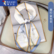 啄木鳥(niǎo)長(zhǎng)條小絲巾女春秋百搭領(lǐng)巾2024新款綁包時(shí)尚百搭感搭配襯衫圍巾女 墨幻-紫色邊