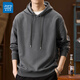 真維斯連帽衛衣男士2025春季潮流百搭長(cháng)袖新款美式潮牌百搭帶帽長(cháng)袖T恤 SW2240深灰色 L