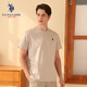U.S. POLO ASSN.短袖男保羅夏季7A抗菌涼感T恤百搭圓領(lǐng)上衣男裝 杏色 XL 175（135-145斤左右）