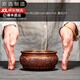 戲鯉實(shí)心紫銅聚寶盆擺件存錢(qián)罐米缸客廳玄關(guān)辦公桌喬遷新家家居裝飾 紫銅12#八寶盆內無(wú)字