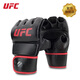 UFC MMA 露指沙袋拳套 6OZ 拳擊手套半指成人男女搏擊訓練打沙袋專(zhuān)用 黑紅配色 L/XL