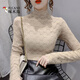 啄木鳥春秋季打底衫女2025新款蕾絲衫女內(nèi)搭網(wǎng)紗洋氣內(nèi)搭磨毛長(zhǎng)袖上衣 卡其色 XL 115-125斤