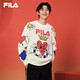 FILA 叕運蛇|斐樂情侶款男女編織衫2025春季新年款時尚涂鴉大LOGO毛衣